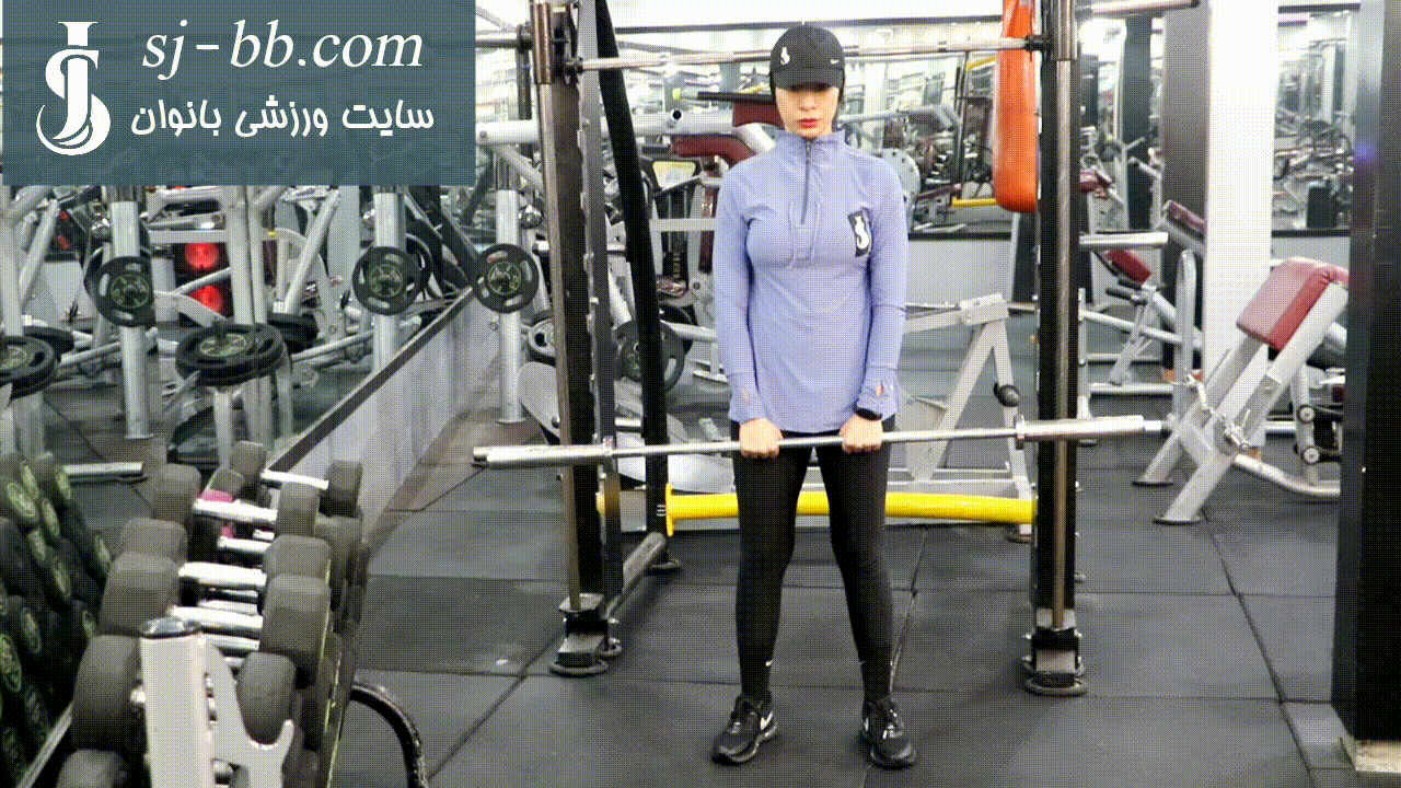 آموزش حرکت کول هالتر دست جمع برای تقویت عضلات کول
